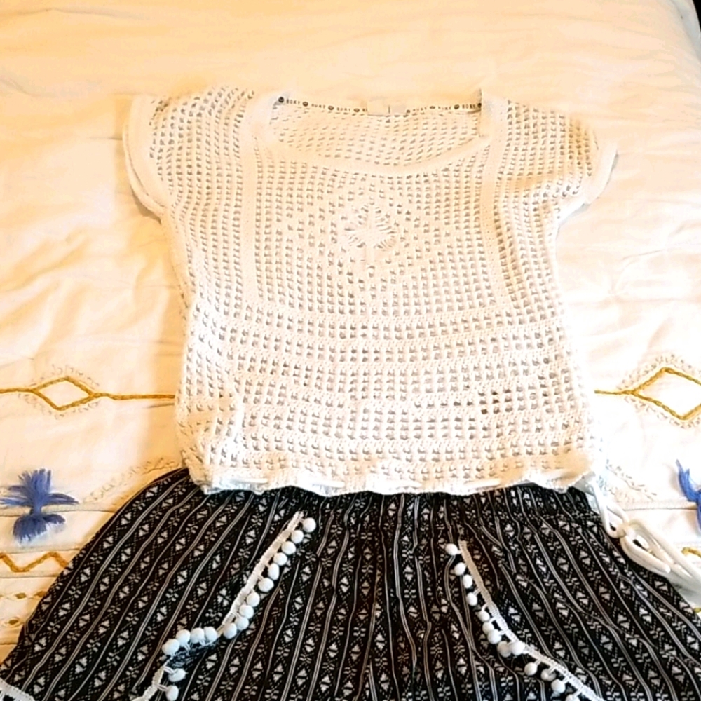 Roxy Crochet Top Coverup